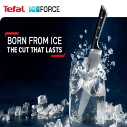 Bộ dao thép Đức 3 món liền khối Ice Force Tefal 11cm/18cm/20cm