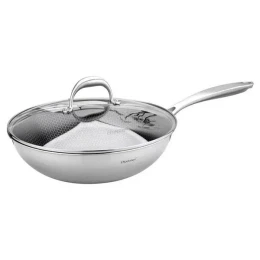 Chảo sâu lòng vân tổ ong C470 CHOCKMEN 30cm, inox 18/10, model: CKM-ZJ3L30W