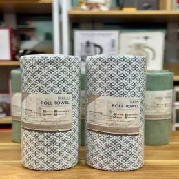 Cuộn khăn lau đa năng màu kẻ 30*30cm