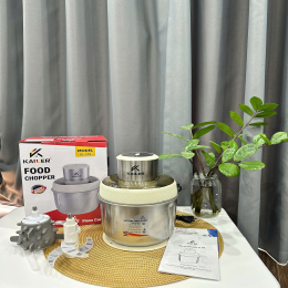 Máy xay thịt Kailer 2 cối có lõi đánh ruốc, bóc tỏi (8c/t) KL-230