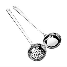 Muôi lẩu cán dài C166 CHOCKMEN inox 18/10, trơn model: CKM-AL166PS