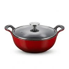 Nồi gang 3 lớp kèm nắp kính, đã tráng men, ĐK 25cm, model: EW-04B. Nhãn hiệu GKOCH