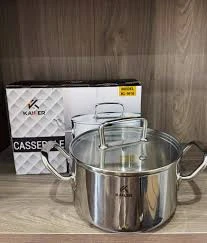 Nồi inox nắp kính Kailer size 24cm KL-N24