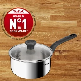 Quánh Inox liền khối có nắp Tefal Starter 18cm