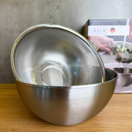  Tô kèm rổ inox (không quai) 22 cm Kela KL-22BP