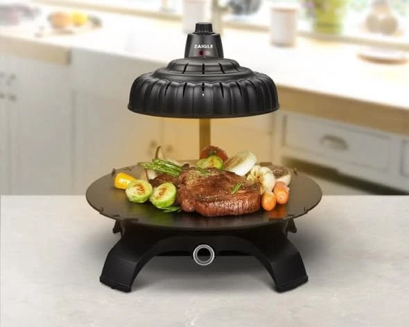Bếp nướng hút khói Zaigle Super kèm 3 phên nướng (Đỏ )
