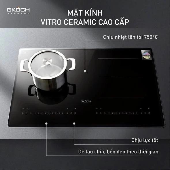 BẾP TỪ CAO CẤP 2 VÙNG NẤU GKOCH 7372DS2 - 5400W 