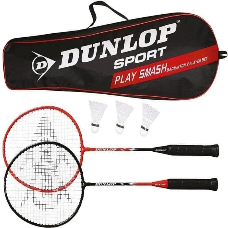 BỘ CẦU LÔNG Dunlop (Set 2 vợt cầu lông Carlton kèm ống 3 trái cầu)