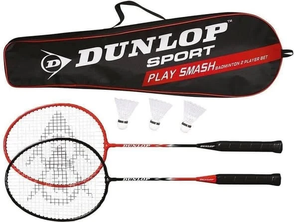 BỘ CẦU LÔNG Dunlop (Set 2 vợt cầu lông Carlton kèm ống 3 trái cầu)