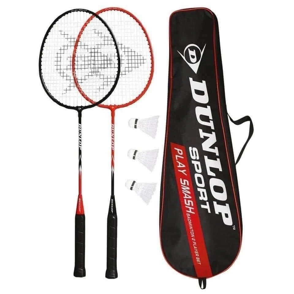 BỘ CẦU LÔNG Dunlop (Set 2 vợt cầu lông Carlton kèm ống 3 trái cầu)