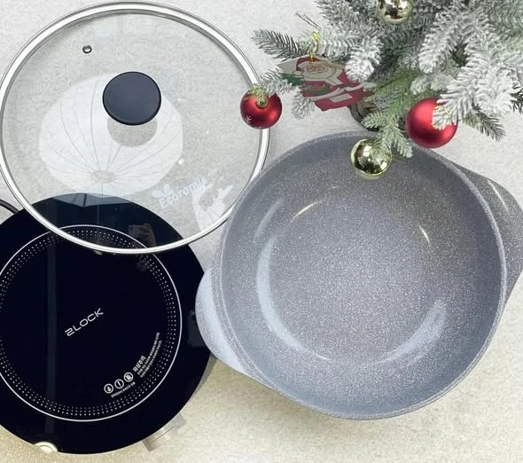 Cặp bếp từ/nồi lẩu lòng đá ceramic siêu sang, siêu xịn From Korea