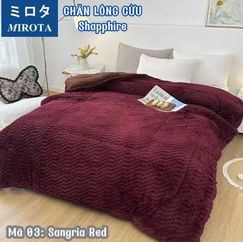 CHĂN LÔNG CỪU NHẬT BẢN MIROTA (2x2m3, 5kg) (Hết màu 3)