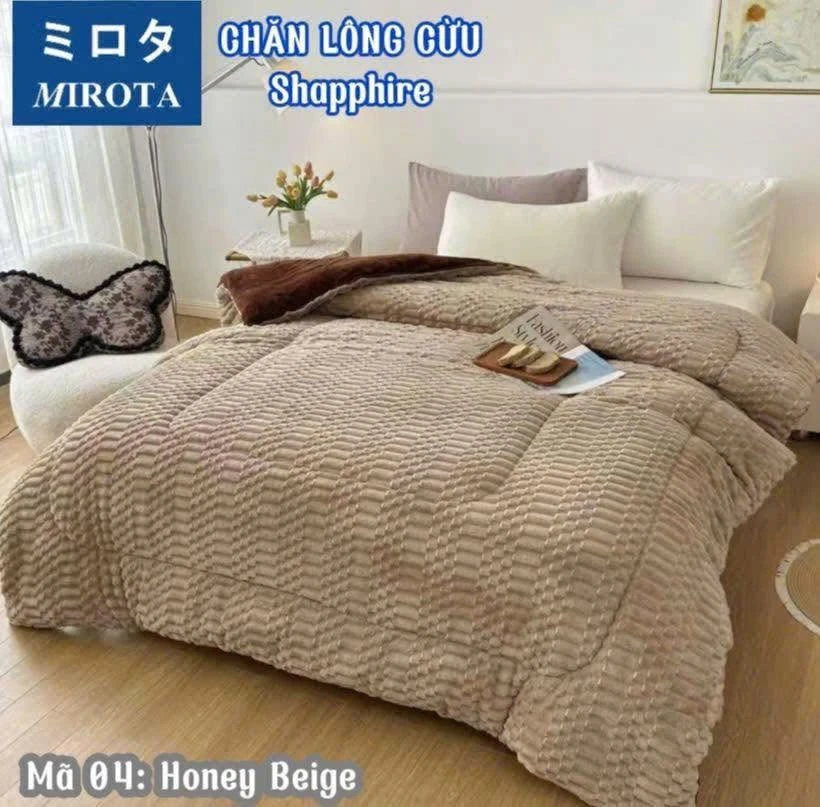 CHĂN LÔNG CỪU NHẬT BẢN MIROTA (2x2m3, 5kg) (Hết màu 3)