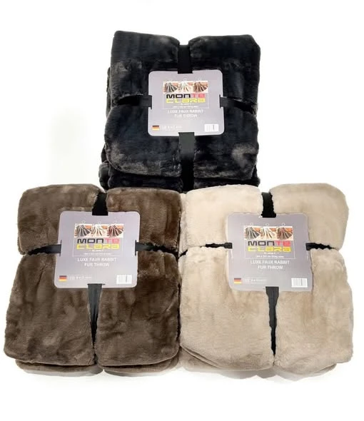 Chăn lông thỏ Monte Clara king size 2m34 x 2m84 (còn màu 1)
