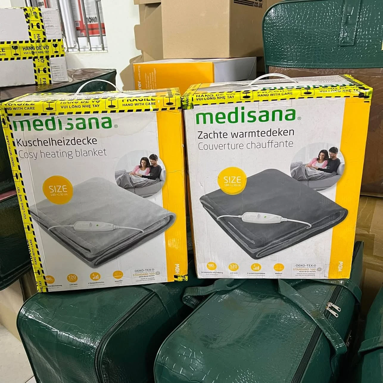 CHĂN SƯỞI ĐIỆN MEDISANA HDW XL grau - Size  180 x 130 cm