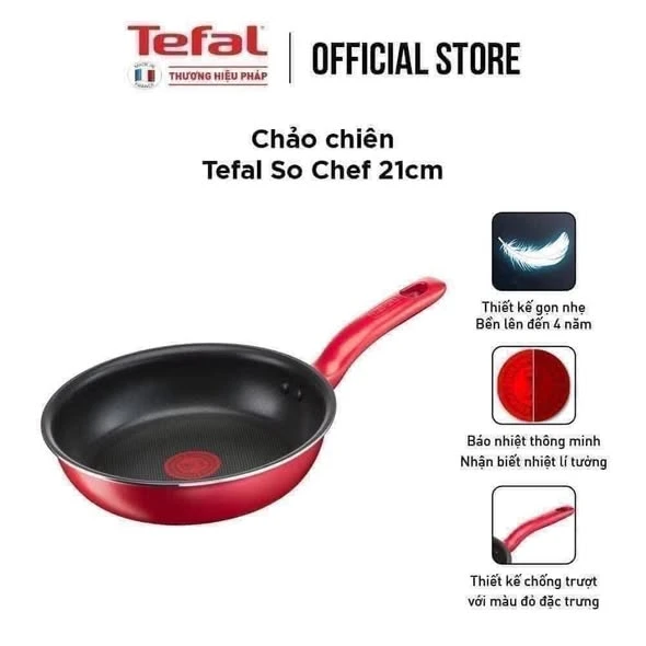 Chảo chống dính Tefal So Chef cạn lòng 21cm