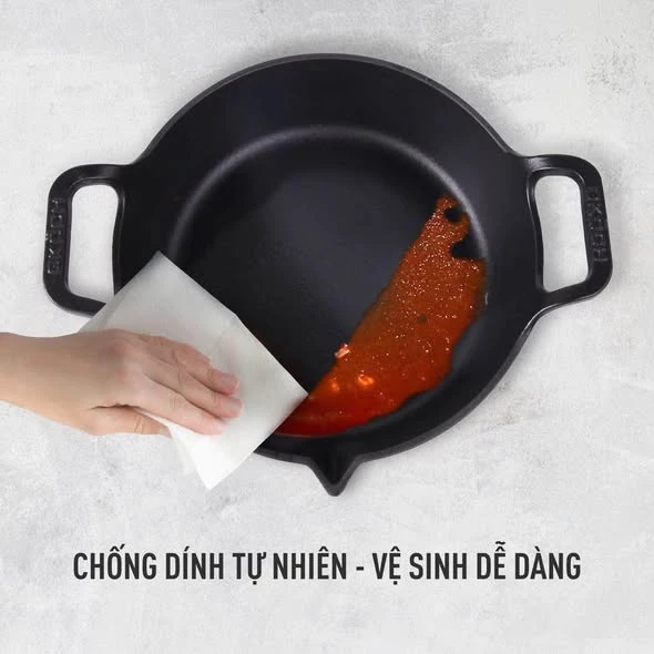   	 CHẢO GANG MỎ QUẠ GKOCH 24CM