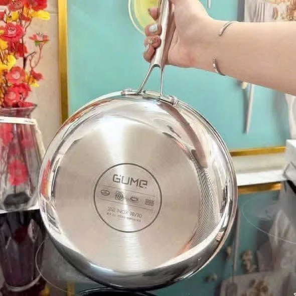 CHẢO INOX 18/10 BLACKCUBE GUME GM1328N size 28cm