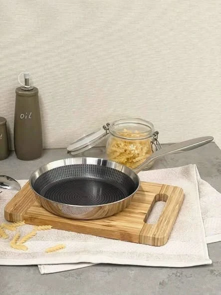 Chảo rán đúc inox chống dính vân nổi Kaiyo KNF-3581 26cm