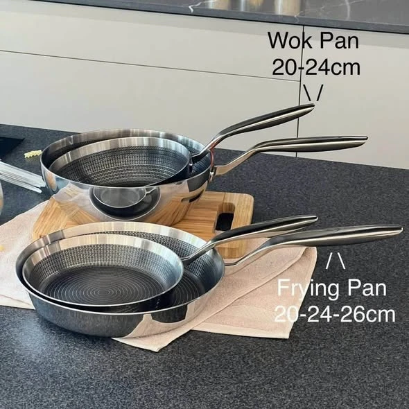 Chảo rán đúc inox chống dính vân nổi Kaiyo KNF-3581 26cm