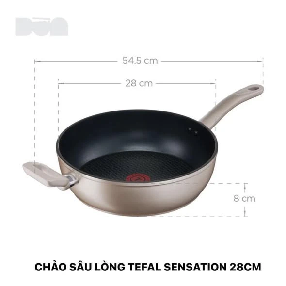 Chảo sâu lòng Tefal Sensation 28cm (2 quai cầm)