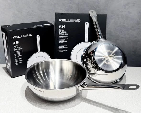 Chảo sâu lòng thép 5 lớp đúc liền Keller size 24cm