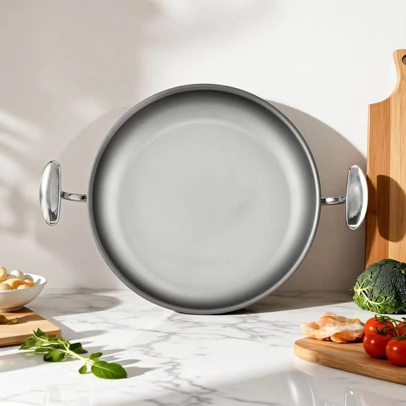    	 Chảo thép inox lòng trơn WMF FLANNE 28cm