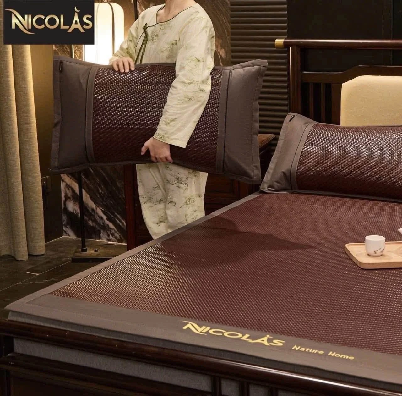 Chiếu Mây Ngải Cứu Nicolas Siêu Cấp 200x220cm