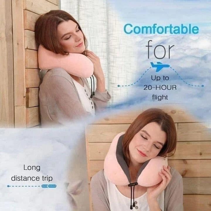 Gối Tựa Cổ Cao Cấp Chữ U Cực Kì Mềm Mại (màu hồng)