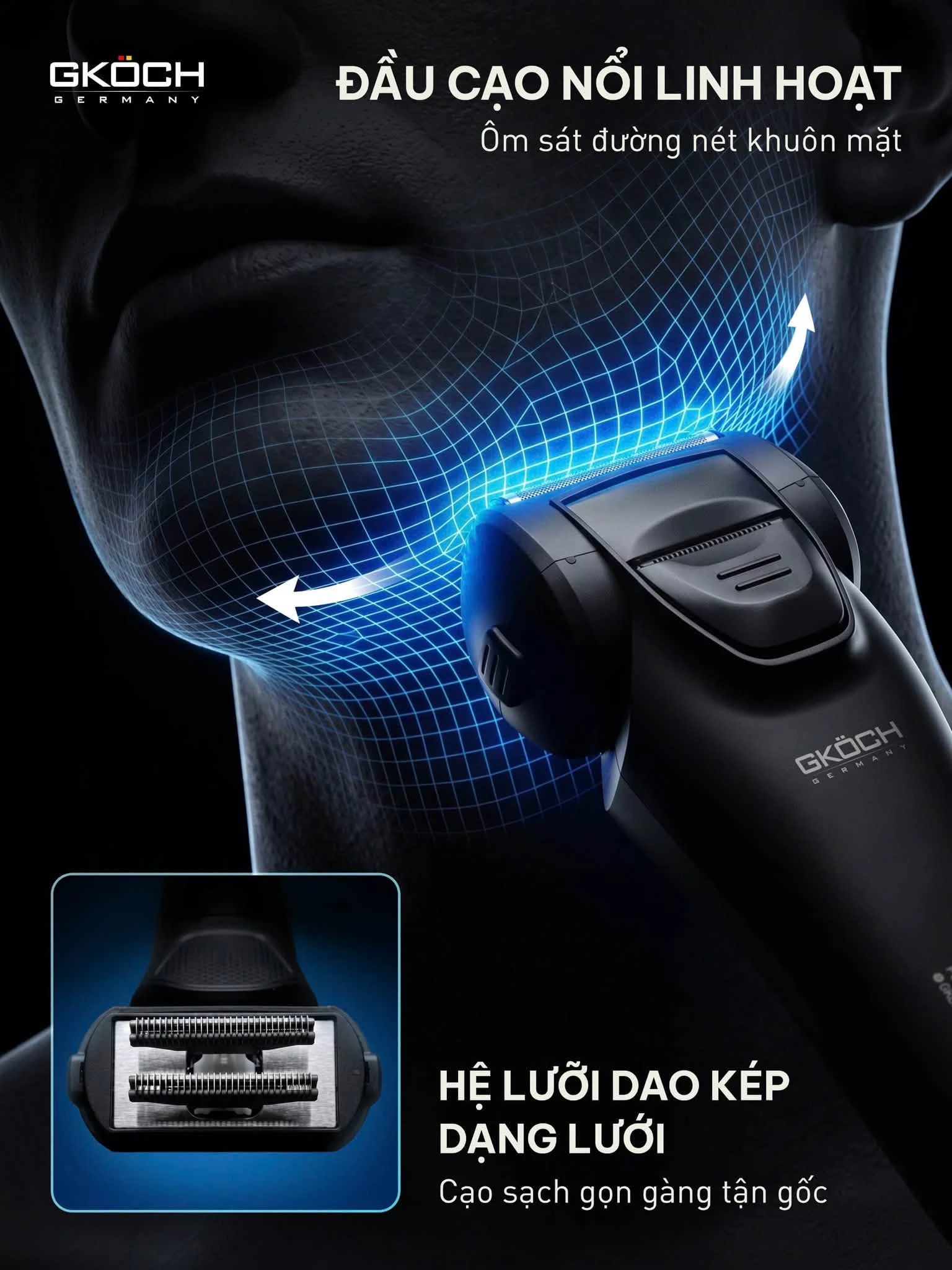 MÁY CẠO RÂU ĐIỆN GKOCH PRECISION FOIL SHAVER V-939