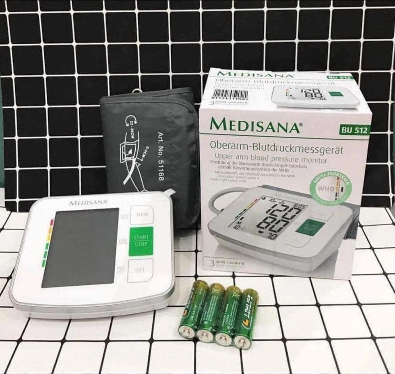 MÁY ĐO HUYẾT ÁP MEDISANA BU512 TỰ ĐỘNG
