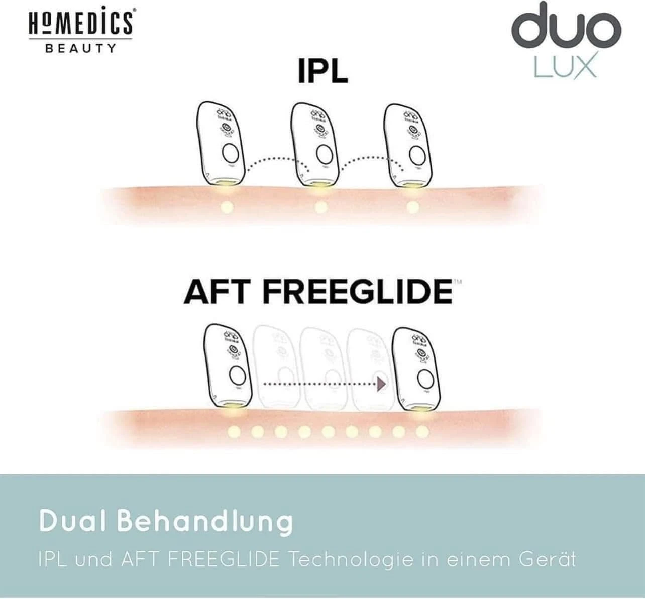 Máy triệt lông cầm tay HoMedics Beauty Duo Lux IPL-HH390-GB