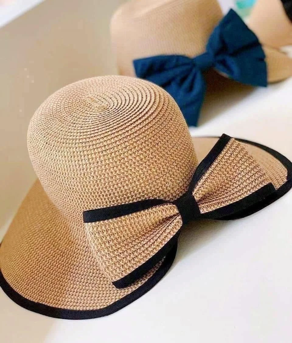 Mũ cói Chống Nắng chống tia UV (kèm túi đựng) 