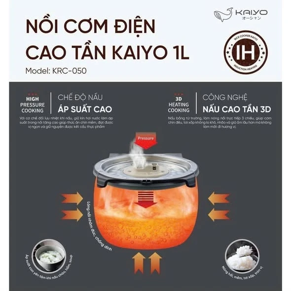Nồi cao tần IH Kaiyo size 1L KRC-050 Nhật Bản