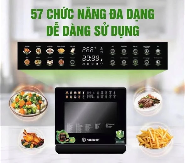 Nồi chiên hấp hơi nước Habibullet FHB18 Plus