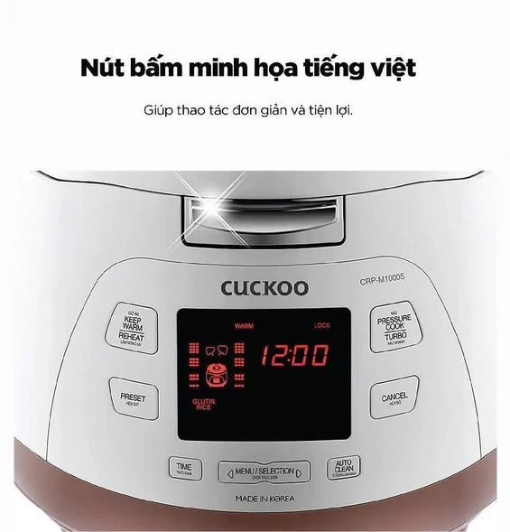 NỒI CƠM ÁP SUẤT ĐIỆN TỬ CUCKOO CRP-M1000S 1,8L