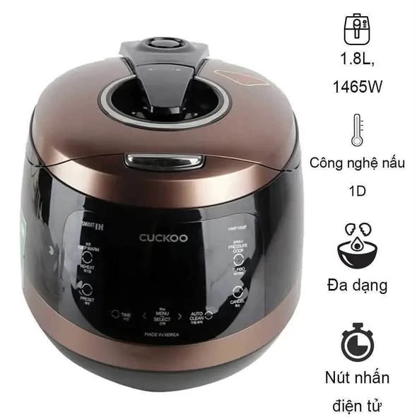 Nồi Cơm Điện Cao Tần Áp Suất CUCKOO CRP-HWF1000F 1,8L