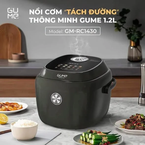 NỒI CƠM TÁCH ĐƯỜNG GUME GM-RC1430 1,2L 