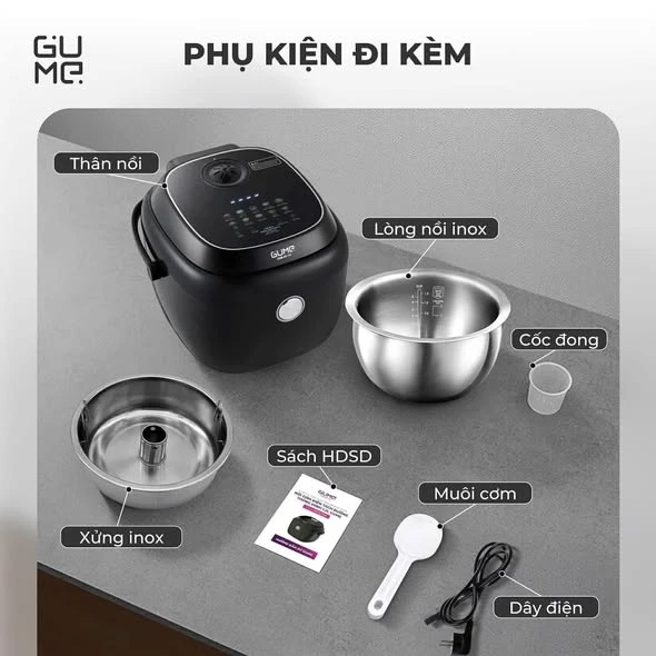 NỒI CƠM TÁCH ĐƯỜNG GUME GM-RC1430 1,2L 