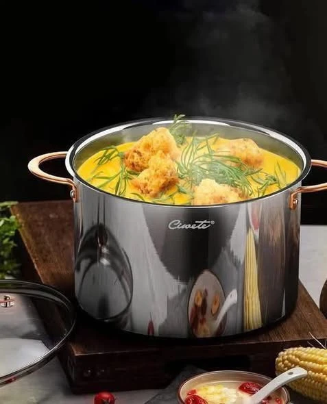    	 NỒI INOX CIWETE ROYAL KNIGHT SERIES 24CM VUNG KÍNH
