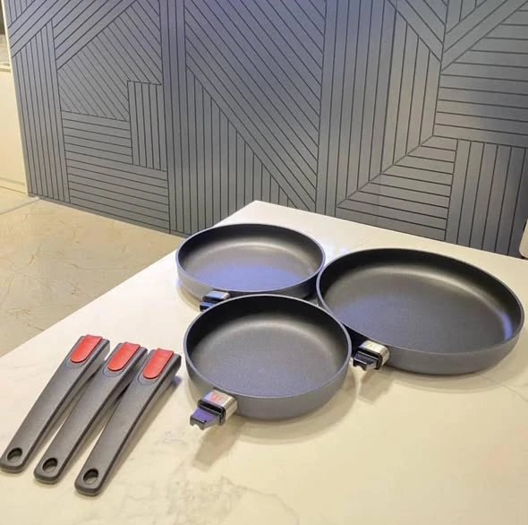 Set 3 chảo rán chống dính WOLL DÒNG DIAMOND LITE FRY PANS 