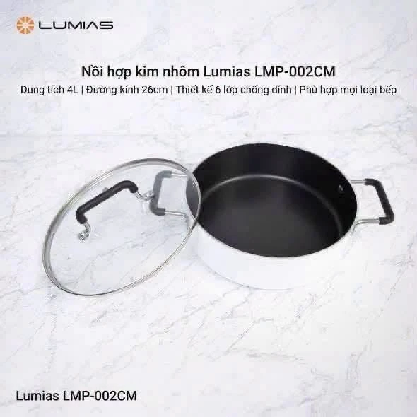 Set bếp từ đơn + nồi lẩu Lumias Korea (gồm 1 bếp+1 nồi)
