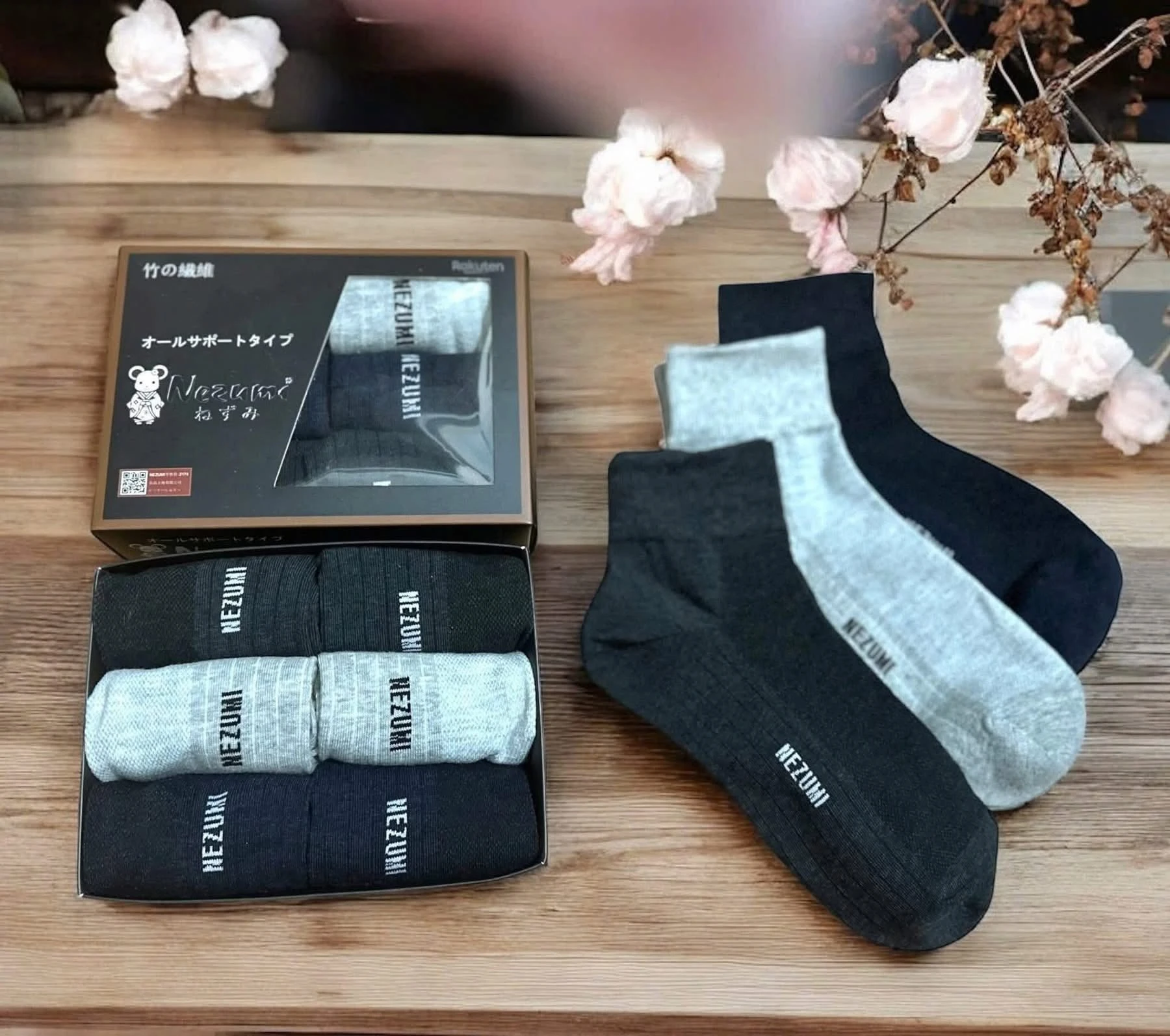 TẤT NEZUMI NHẬT BẢN (CỔ CAO) - SET 6 ĐÔI