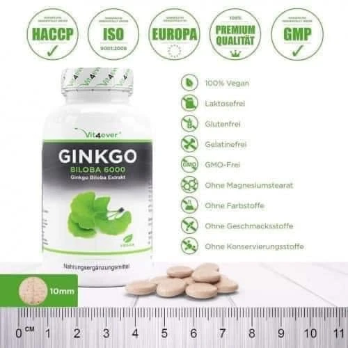 Thuốc bổ não GINKGO BILOBA 6000 VIT4EVER 365 viên