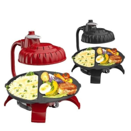 Bếp nướng hút khói Zaigle Super kèm 3 phên nướng (Đỏ )