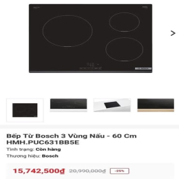 BẾP TỪ 3 VÙNG NẤU BOSCH PUC631BB5E serie 4