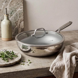 CHẢO XÀO O842 INOX KHÔNG DÍNH VI ĐIỂM OYATTON 24CM