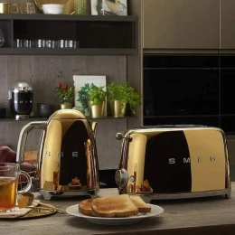 Máy nướng bánh mỳ Smeg TSF01CHMEU màu đồng nhám