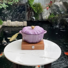 Nồi gang bí cao cấp Happiness 16cm, 1,5l ( màu tím)