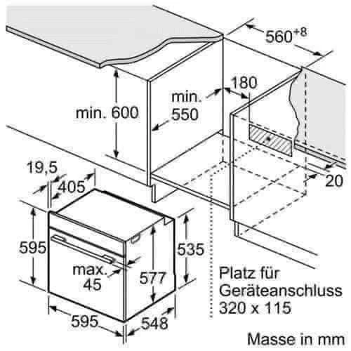 Lò nướng Bosch HBG635NS1 Serie 8 đời mới 